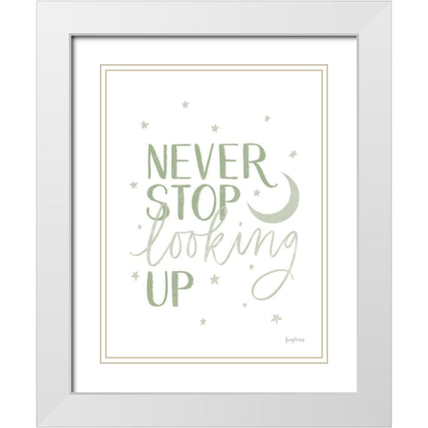 Little Child I Sage White Modern Wood Framed Art Print with Double Matting by Thorns, Becky