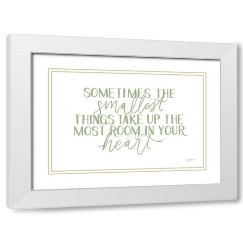 Little Child II Sage White Modern Wood Framed Art Print with Double Matting by Thorns, Becky