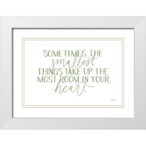 Little Child II Sage White Modern Wood Framed Art Print with Double Matting by Thorns, Becky