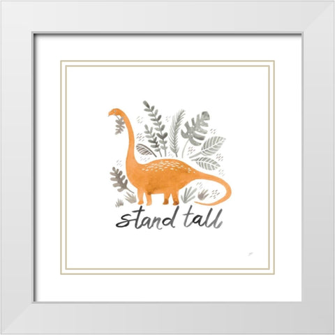 Dino Inspiration II White Modern Wood Framed Art Print with Double Matting by Panganiban, Karyn