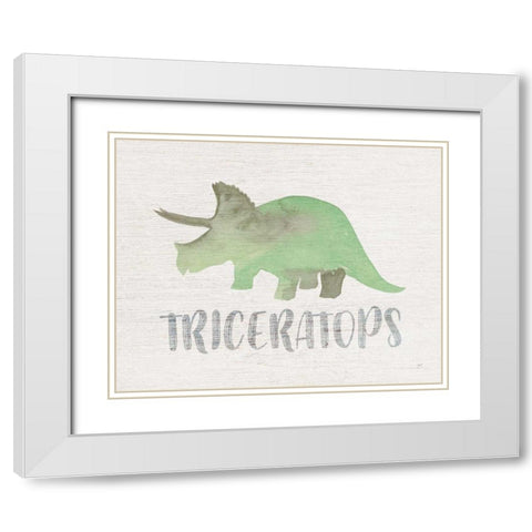 Roar IV White Modern Wood Framed Art Print with Double Matting by Panganiban, Karyn