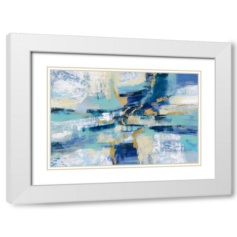 Wave Breaker White Modern Wood Framed Art Print with Double Matting by Vassileva, Silvia