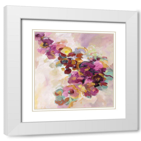 Spring Flowerbed White Modern Wood Framed Art Print with Double Matting by Vassileva, Silvia