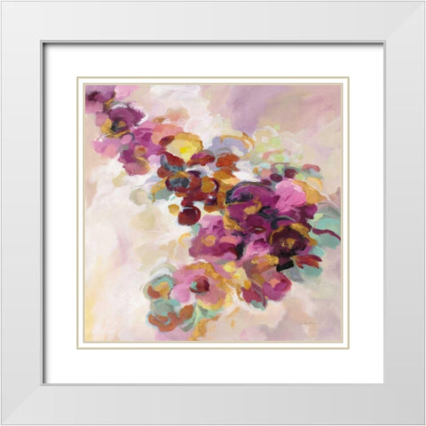 Spring Flowerbed White Modern Wood Framed Art Print with Double Matting by Vassileva, Silvia