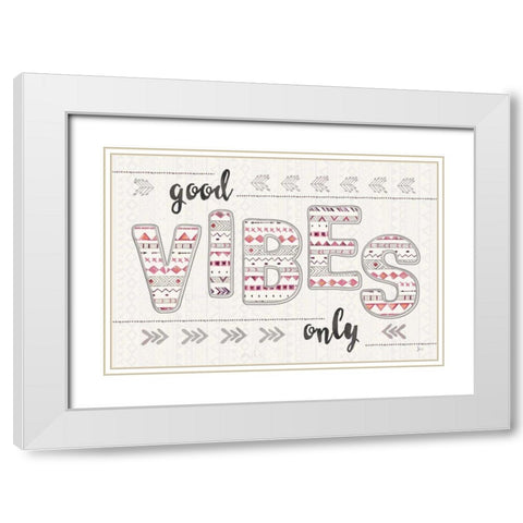 Boho Quotes III Pink Gray White Modern Wood Framed Art Print with Double Matting by Aiken, Jess