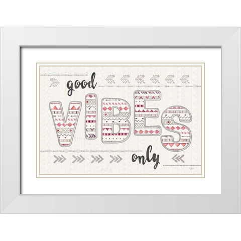 Boho Quotes III Pink Gray White Modern Wood Framed Art Print with Double Matting by Aiken, Jess