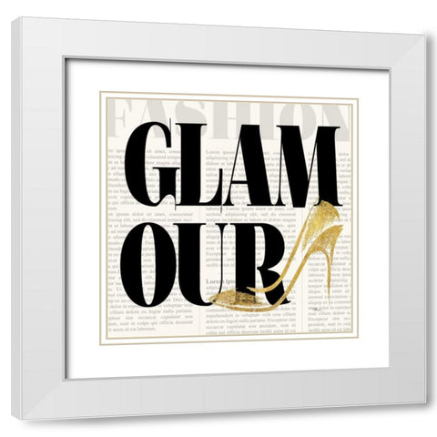 Fashion Sense IV BW White Modern Wood Framed Art Print with Double Matting by Pela Studio