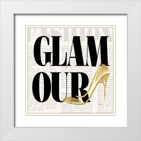 Fashion Sense IV BW White Modern Wood Framed Art Print with Double Matting by Pela Studio
