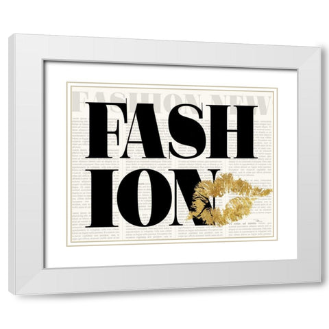 Fashion Sense II BW White Modern Wood Framed Art Print with Double Matting by Pela Studio
