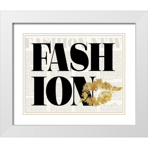 Fashion Sense II BW White Modern Wood Framed Art Print with Double Matting by Pela Studio