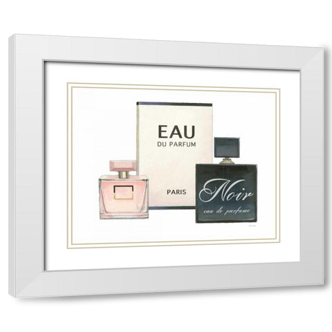 Forever Fashion Perfume White Modern Wood Framed Art Print with Double Matting by Fabiano, Marco