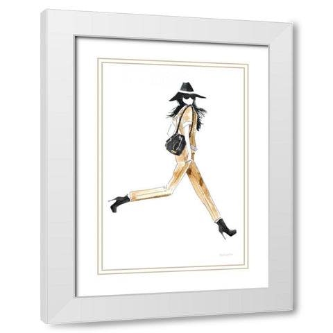 Out On the Town I White Modern Wood Framed Art Print with Double Matting by Charro, Mercedes Lopez