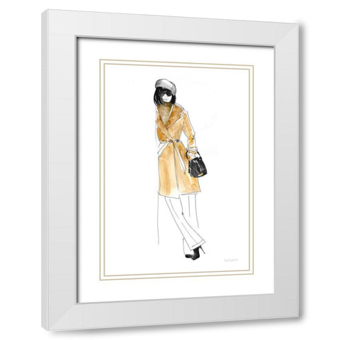 Out On the Town II White Modern Wood Framed Art Print with Double Matting by Charro, Mercedes Lopez