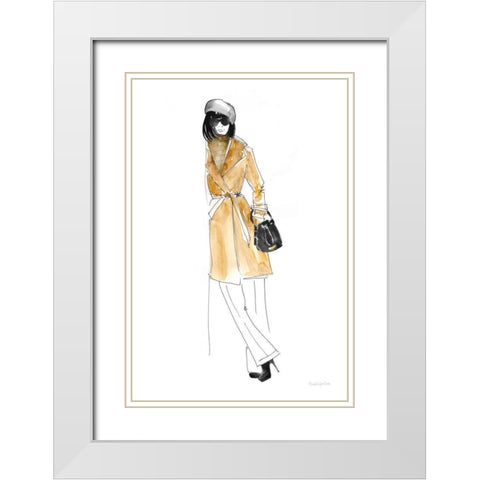 Out On the Town II White Modern Wood Framed Art Print with Double Matting by Charro, Mercedes Lopez