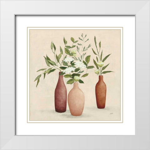 Natural Bouquet I Light White Modern Wood Framed Art Print with Double Matting by Purinton, Julia