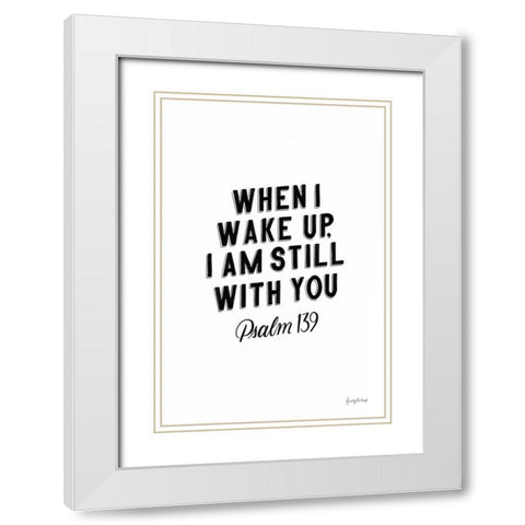 Bible Saying IV BW White Modern Wood Framed Art Print with Double Matting by Thorns, Becky