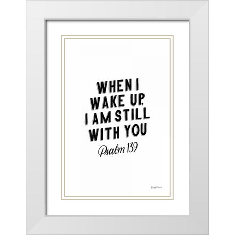 Bible Saying IV BW White Modern Wood Framed Art Print with Double Matting by Thorns, Becky