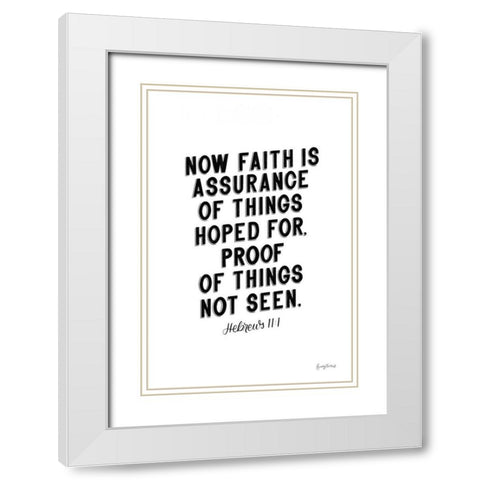 Bible Saying V BW White Modern Wood Framed Art Print with Double Matting by Thorns, Becky
