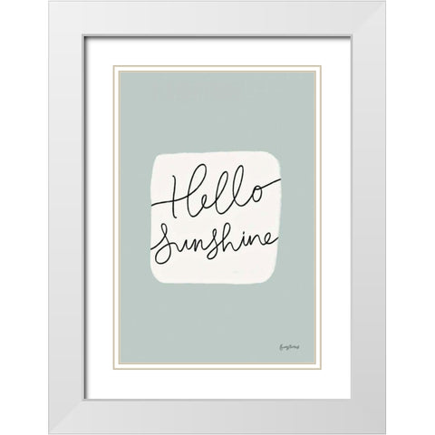 Calm Home V White Modern Wood Framed Art Print with Double Matting by Thorns, Becky