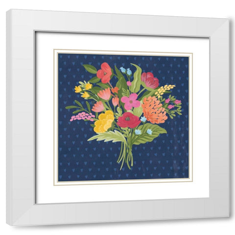 Love Letters X No Banner Blue White Modern Wood Framed Art Print with Double Matting by Marshall, Laura