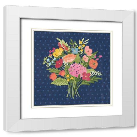 Love Letters XI No Banner Blue White Modern Wood Framed Art Print with Double Matting by Marshall, Laura