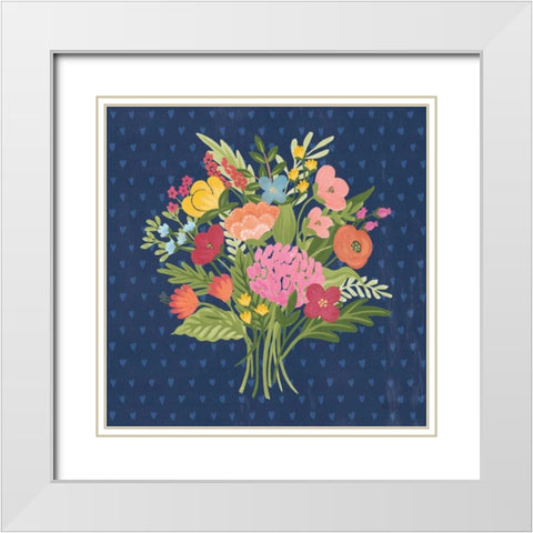 Love Letters XI No Banner Blue White Modern Wood Framed Art Print with Double Matting by Marshall, Laura