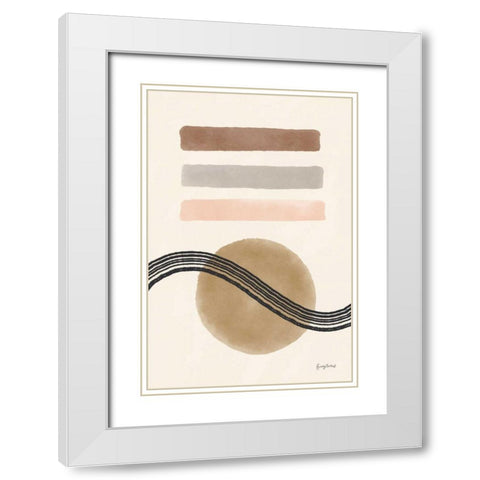 Geo Abstract IV Neutral Pink White Modern Wood Framed Art Print with Double Matting by Thorns, Becky