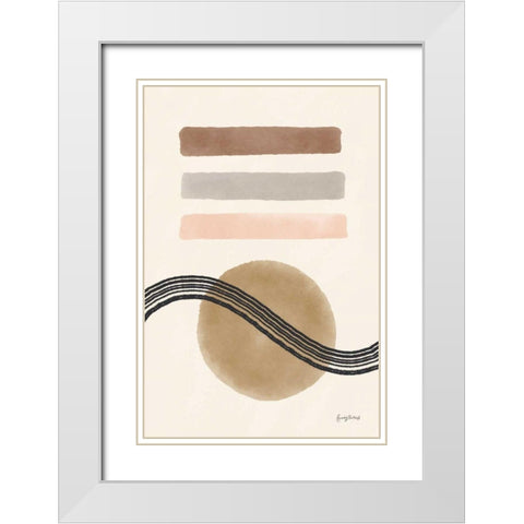 Geo Abstract IV Neutral Pink White Modern Wood Framed Art Print with Double Matting by Thorns, Becky