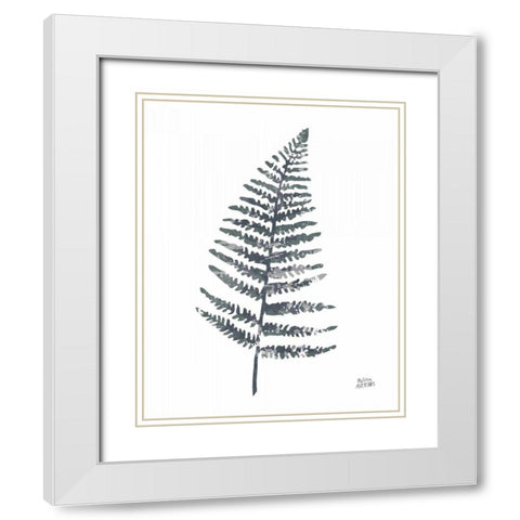 Fern I White Modern Wood Framed Art Print with Double Matting by Averinos, Melissa