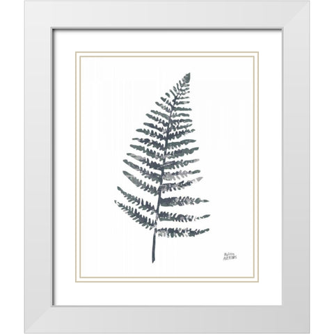 Fern I White Modern Wood Framed Art Print with Double Matting by Averinos, Melissa