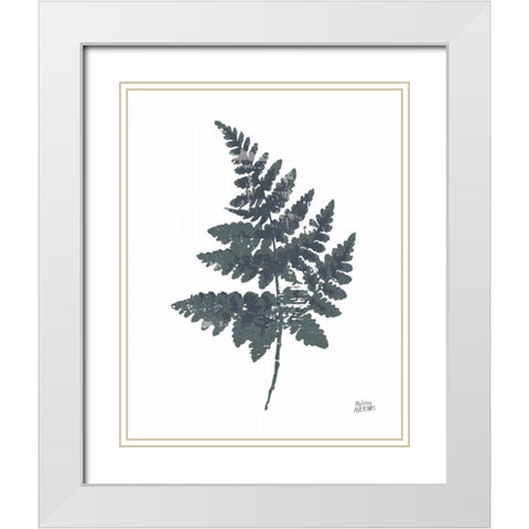 Fern II White Modern Wood Framed Art Print with Double Matting by Averinos, Melissa