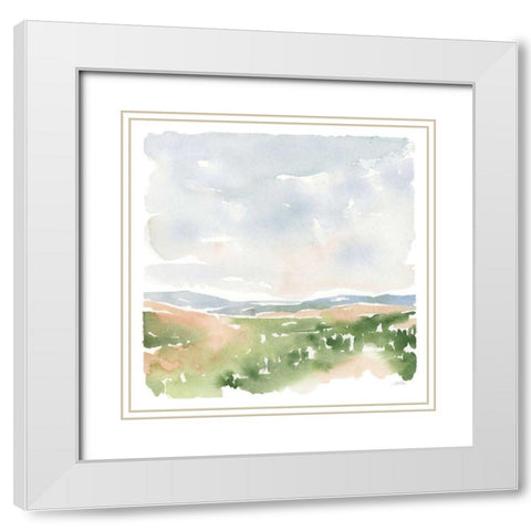 Gentle Landscape I White Modern Wood Framed Art Print with Double Matting by Pete, Katrina