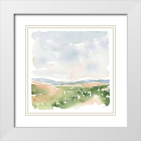 Gentle Landscape I White Modern Wood Framed Art Print with Double Matting by Pete, Katrina