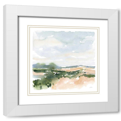 Gentle Landscape II White Modern Wood Framed Art Print with Double Matting by Pete, Katrina