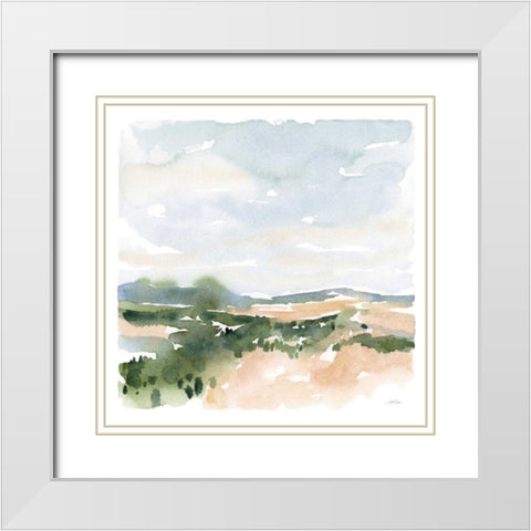 Gentle Landscape II White Modern Wood Framed Art Print with Double Matting by Pete, Katrina
