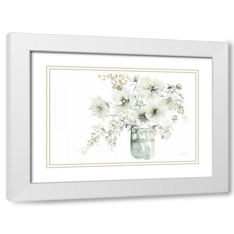 Sunrise Bouquet White Modern Wood Framed Art Print with Double Matting by Pete, Katrina