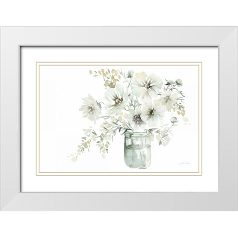 Sunrise Bouquet White Modern Wood Framed Art Print with Double Matting by Pete, Katrina