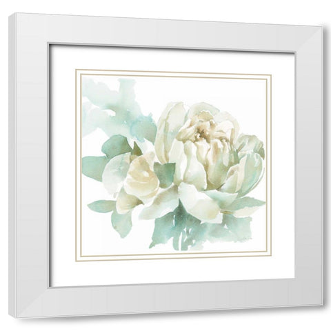 Poetic Blooming I White Modern Wood Framed Art Print with Double Matting by Pete, Katrina