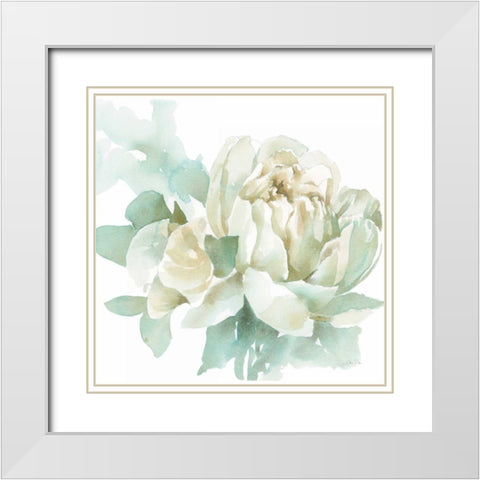 Poetic Blooming I White Modern Wood Framed Art Print with Double Matting by Pete, Katrina