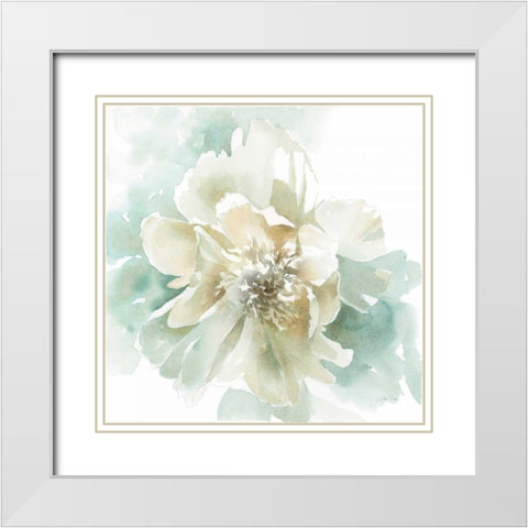 Poetic Blooming II White Modern Wood Framed Art Print with Double Matting by Pete, Katrina