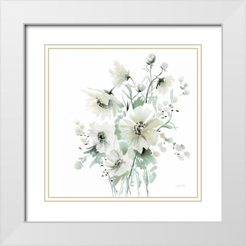 Secret Garden Bouquet I White Modern Wood Framed Art Print with Double Matting by Pete, Katrina