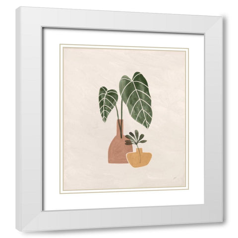 Boho Vessels I White Modern Wood Framed Art Print with Double Matting by Panganiban, Karyn