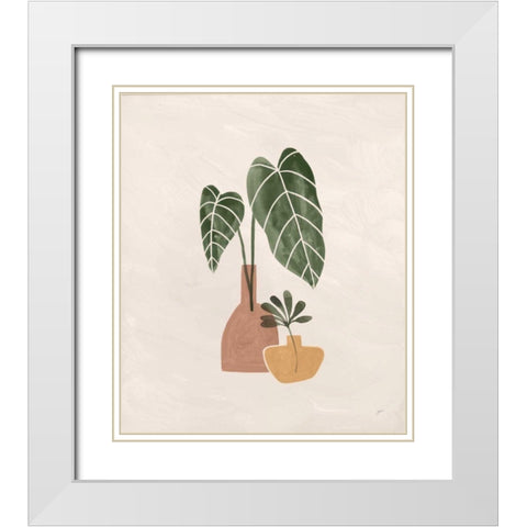 Boho Vessels I White Modern Wood Framed Art Print with Double Matting by Panganiban, Karyn