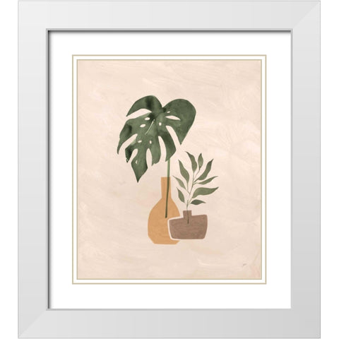 Boho Vessels II White Modern Wood Framed Art Print with Double Matting by Panganiban, Karyn
