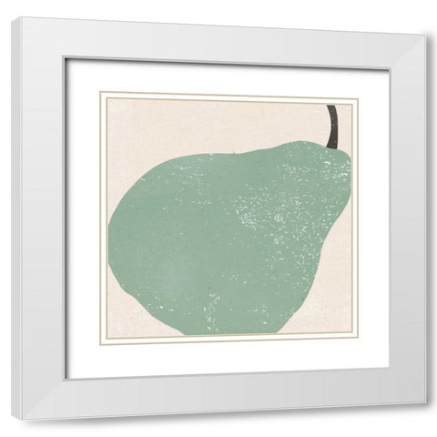 Graphic Fruit IV White Modern Wood Framed Art Print with Double Matting by Hershey, Moira