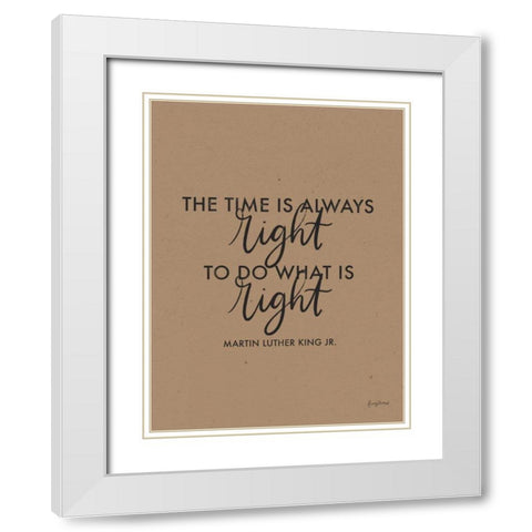 Words of Wisdom IV Brown Crop White Modern Wood Framed Art Print with Double Matting by Thorns, Becky