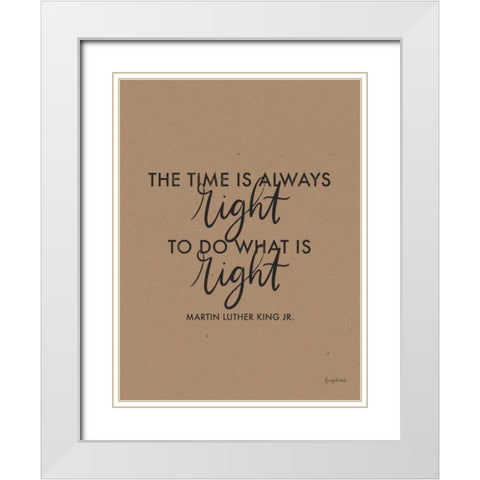 Words of Wisdom IV Brown Crop White Modern Wood Framed Art Print with Double Matting by Thorns, Becky