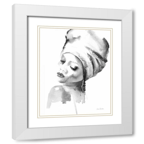 Woman I BW White Modern Wood Framed Art Print with Double Matting by Valle, Aimee Del