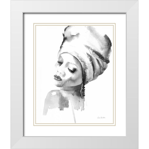 Woman I BW White Modern Wood Framed Art Print with Double Matting by Valle, Aimee Del