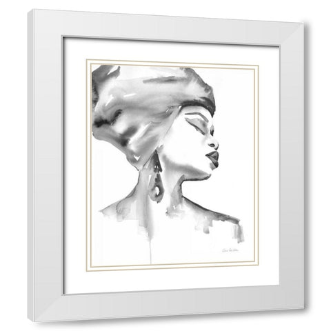 Woman III BW White Modern Wood Framed Art Print with Double Matting by Valle, Aimee Del